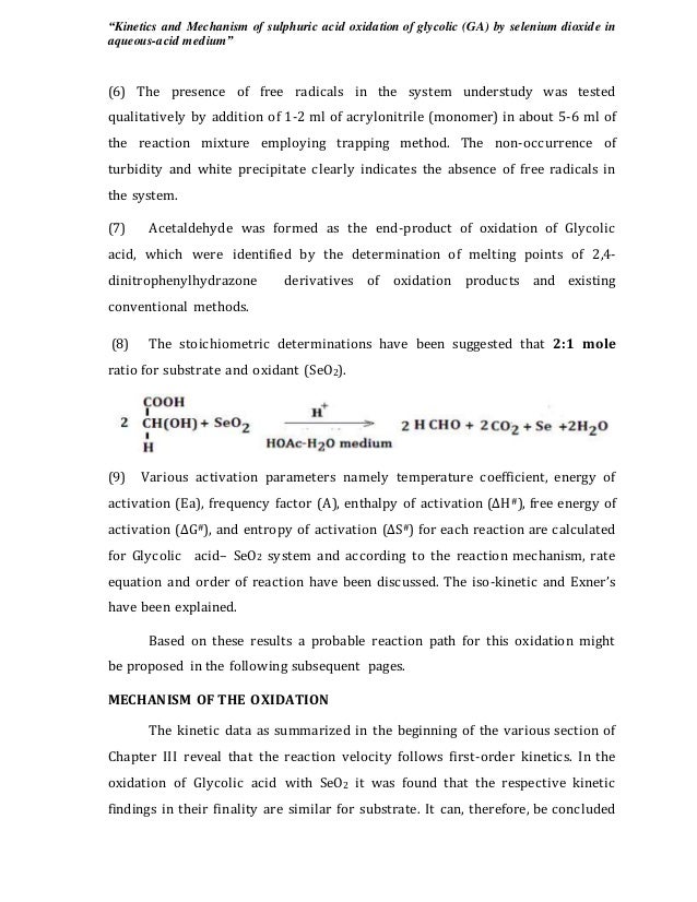 sand kinetic composition of oxidation sulphuric glycolic of mechanism acid of (ga) âKinetics and sand kinetic composition of oxidation sulphuric glycolic of mechanism acid of (ga) âKinetics and