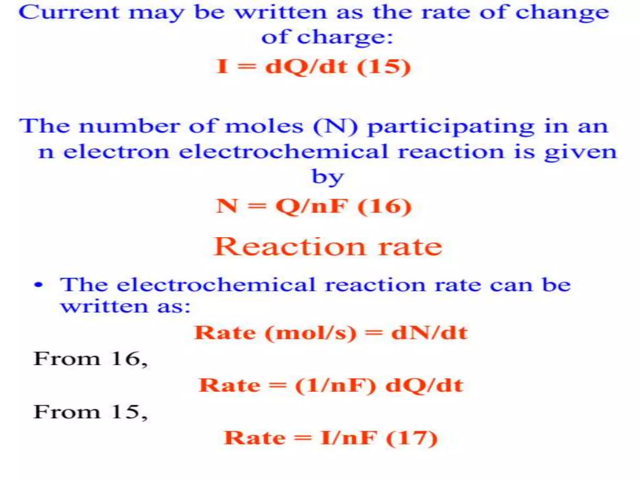 of electrochemical reaction PPT