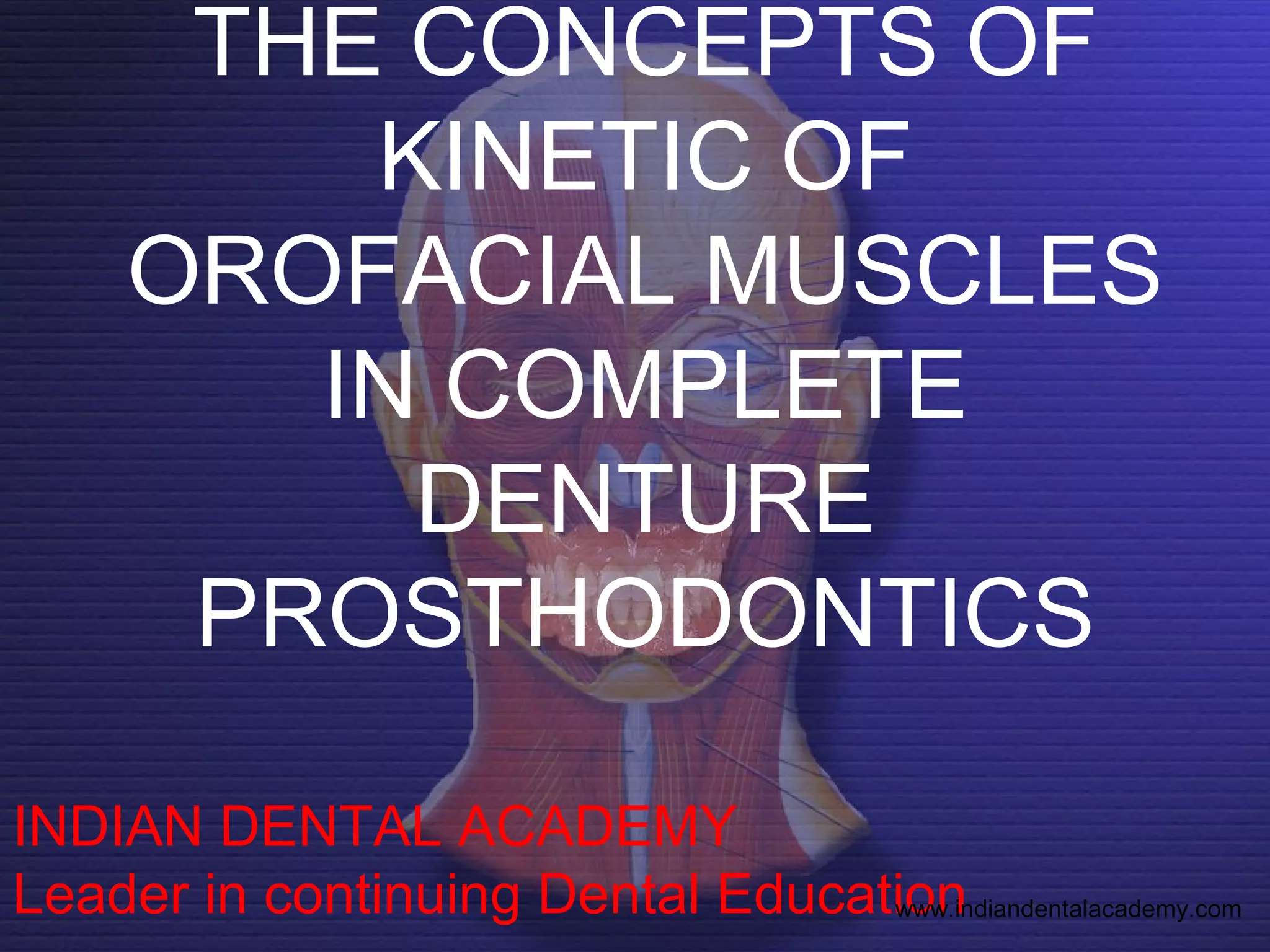 of orofacial muscles in c.d. dr barman /orthodontic courses by