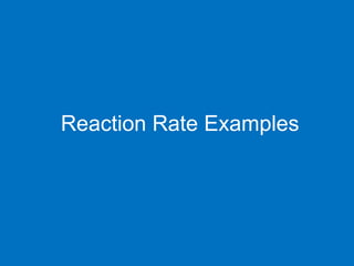 Reaction Rate Examples
 