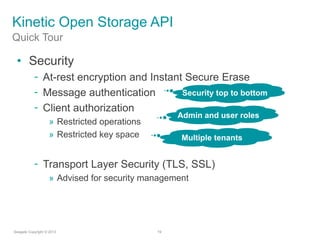 Kinetic Open Storage API
•
–
–
–
»
»

–
»

 