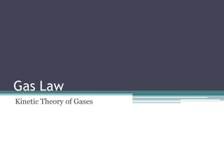 Gas Law Kinetic Theory of Gases 
