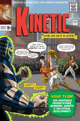 Kinetic Year-in-Review Comic Covers
