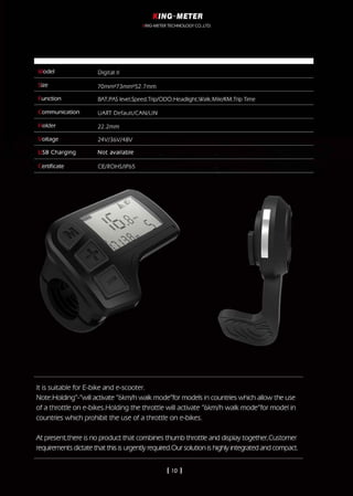 King-Meter 2019 Catalog for your eBikes.