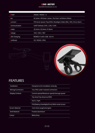 King-Meter 2019 Catalog for your eBikes.