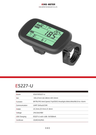 King-Meter 2019 Catalog for your eBikes.