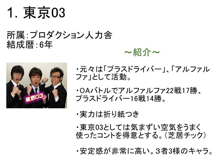 キングオブコント09優勝予想