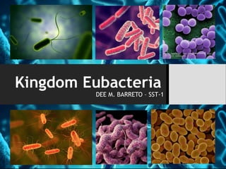 Kingdom Eubacteria
DEE M. BARRETO – SST-1
 