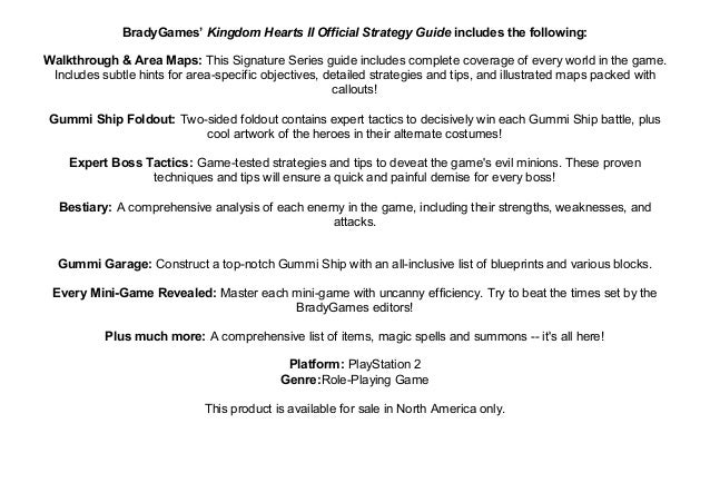 wallpapers Kingdom Hearts 2 Strategy Guide slideshare