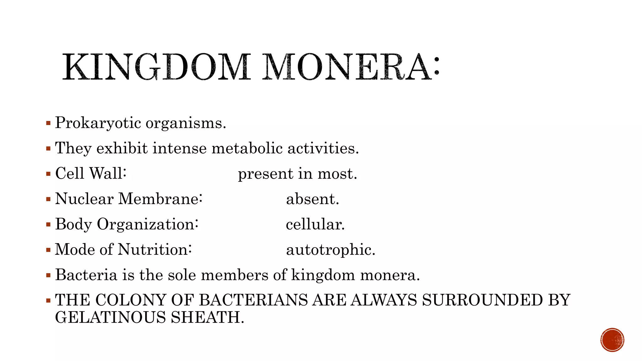 Kingdom Monera and ultrastructure of bacteria | PPTX