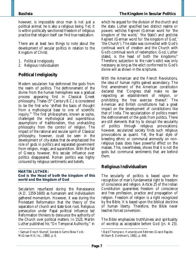 Research paper secularization picture