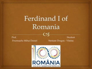Prof. Student
Frumușelu Mihai Daniel Stemate Dragoș - Vlăduț
 