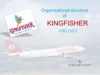 Organizational structure
of
KINGFISHER
AIRLINES
By
SURYA DEV MAITY
 
