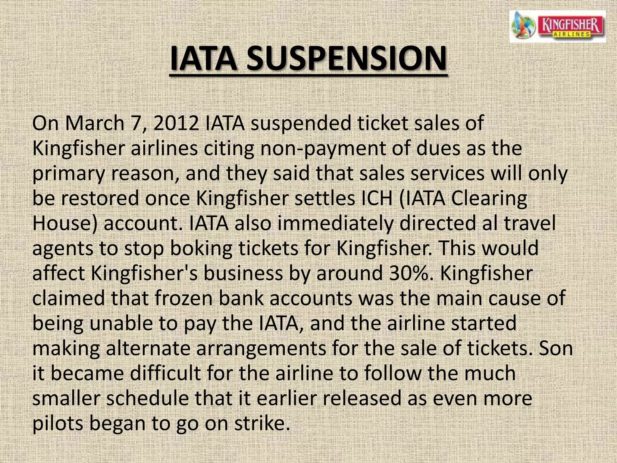 Kingfisher Airlines Crisis | PPTX