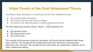 King goal attainment theory (3) | PPTX | Medical Health