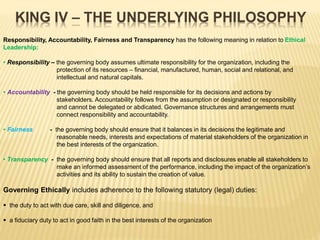 King Iv Principles.pdf KING IV Report On Corporate Governance In South Africa Part I | PPTX