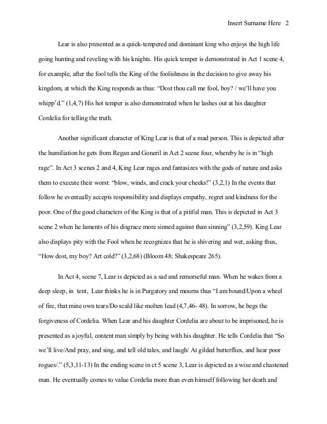 examples of character analysis essays