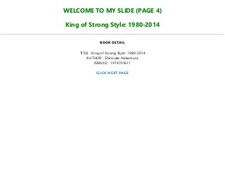 Pdf King Of Strong Style 1980 14 Full