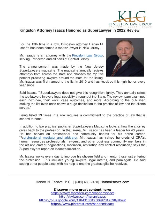 Kingston Attorney Isaacs Honored as SuperLawyer in 2022 Review.pdf
