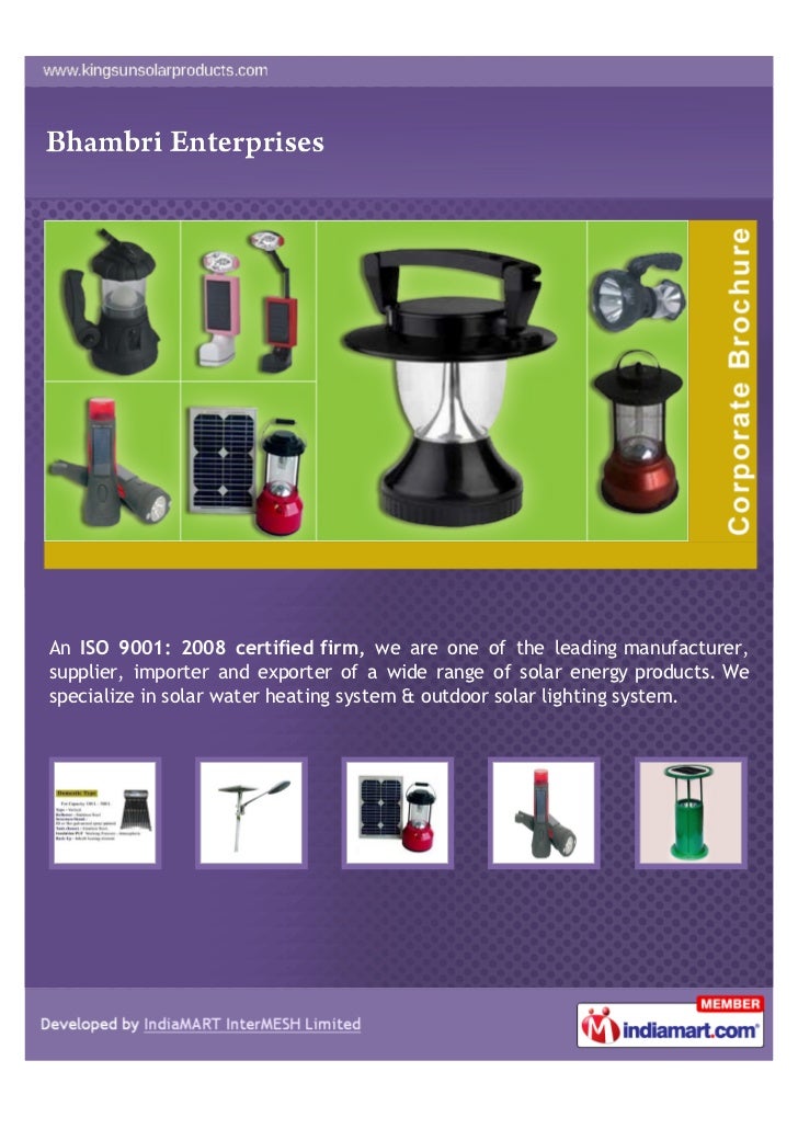 Bhambri Enterprises New Delhi Solar Led Lanterns