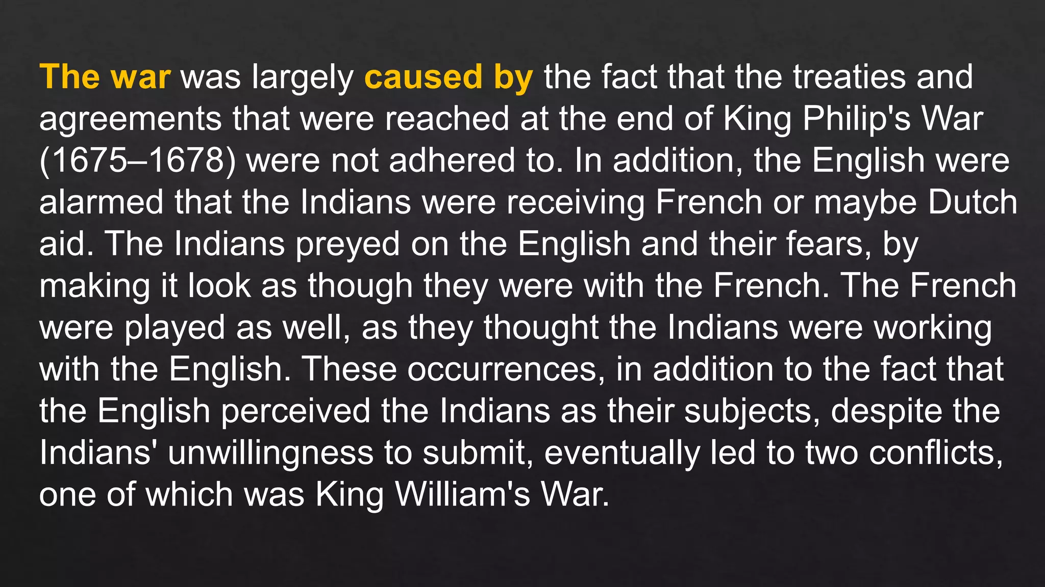 King williams war pdf