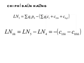 CHI PHÍ BAÙN HAØNG 