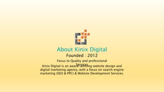 SEO Experts India - Kinix Digital
