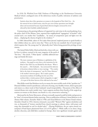 2 KINSEY: CRIMES & CONSEQUENCES • CHAPTER 1
Helen Keller
In 1910, Dr. Winfried Scott Hall, Professor of Physiology at the ...