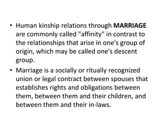 KINSHIP.pptx | Marriage and Civil Unions | Family and Relationships