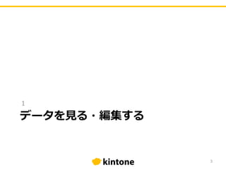 データを⾒る・編集する
１
3
 