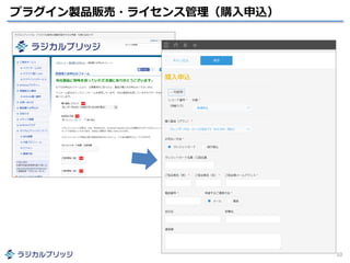 プラグイン製品販売・ライセンス管理（購入申込）
10
 