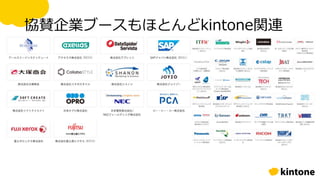 協賛企業ブースもほとんどkintone関連
 