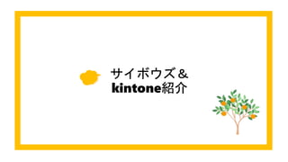 サイボウズ＆
kintone紹介
 
