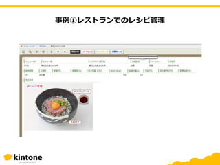 事例①レストランでのレシピ管理
 