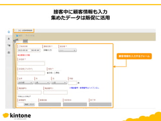 接客中に顧客情報も入力
集めたデータは販促に活用
 