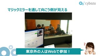 マジックミラーを通して向こう側が見える
東京外の人はWebで参加！
 