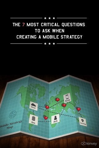 The 7 Most Critical Questions
to Ask When
Creating a Mobile Strategy
?
?
?
?
?
 