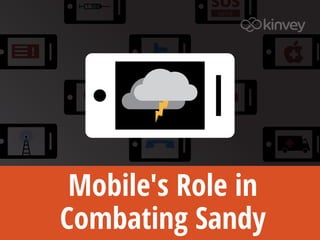 SOS
                 send




!




     Mobile's Role in
    Combating Sandy
 