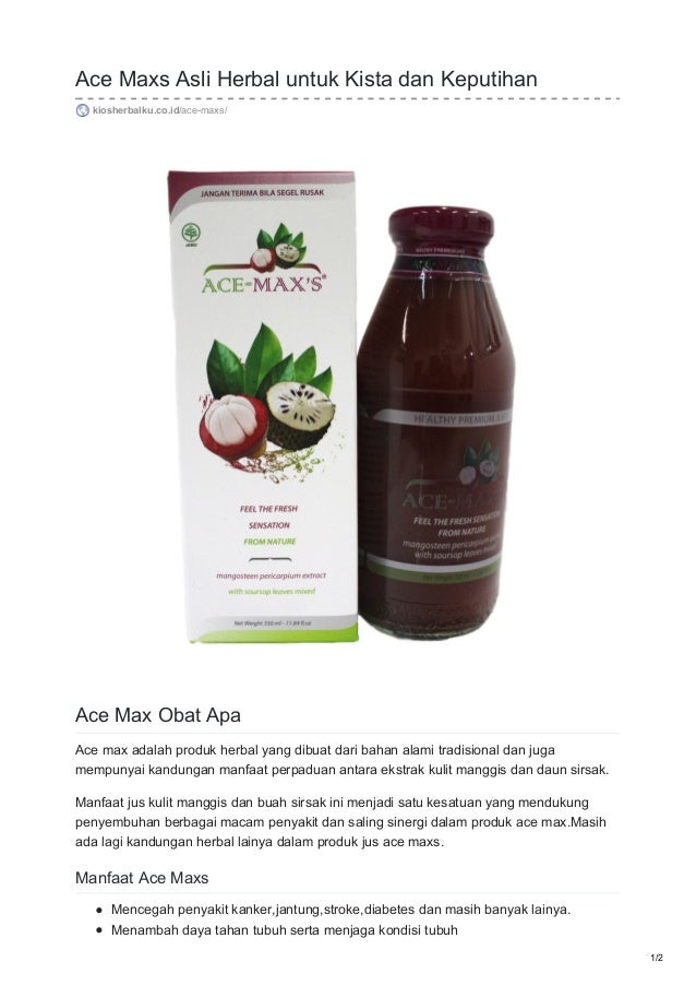Kiosherbalku Co Id Ace Maxs Asli Herbal Untuk Kista Dan Keputihan