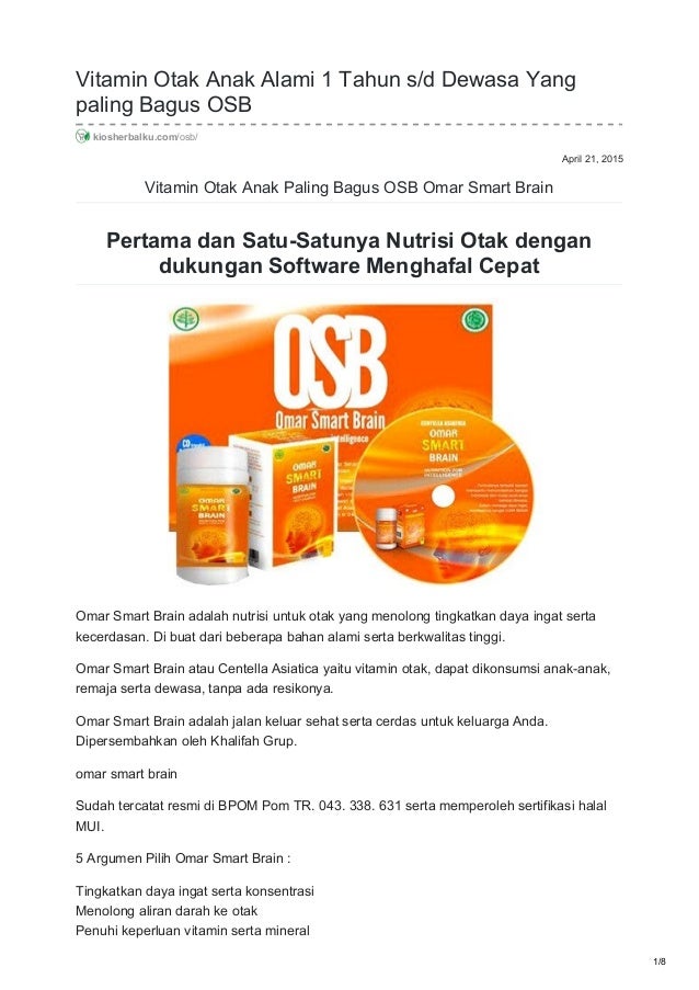 Vitamin Yang Bagus Untuk Anak 1 Tahun