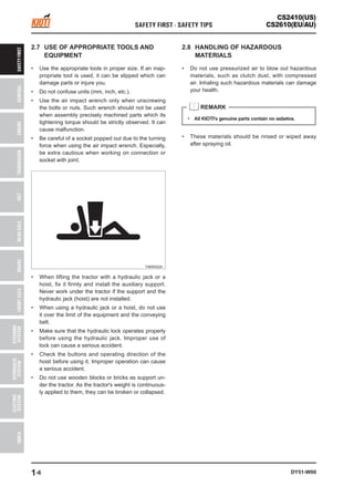Kioti daedong cs2410 (us) tractor service repair manual | PDF
