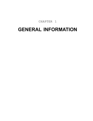 CHAPTER 1
GENERAL INFORMATION
 