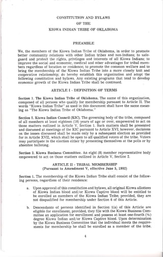 Kiowa constitutionandbylaws