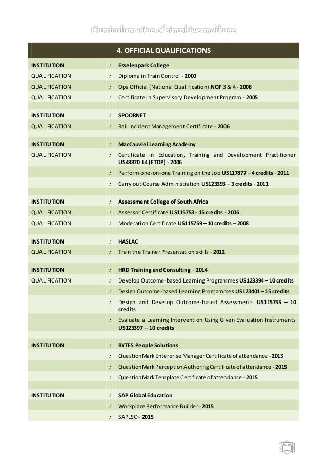 International cv format 2020 picture