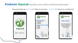 Producto: KipuLab (ayuda a curar datos mientras duermes)
Descarga KipuLab Elige un proyecto Revisa tu contribución
KipuLab...