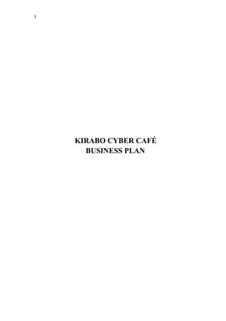 kirabo cyber cafe business plan