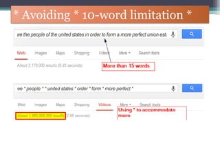 * Avoiding * 10-word limitation *
 
