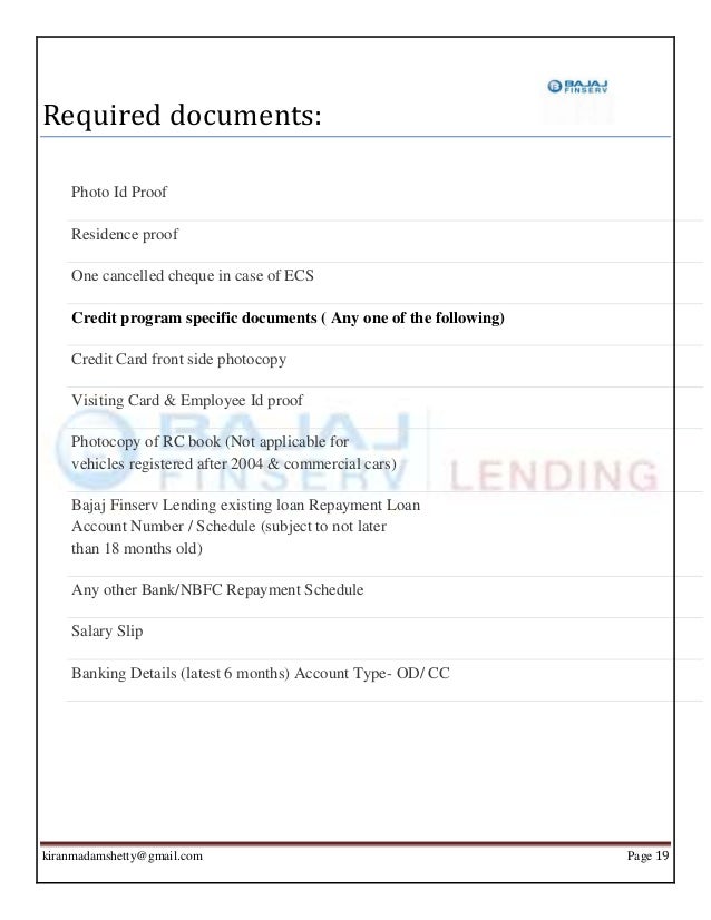 Bajaj Finance Two Wheeler Loan Account Details - Loan Walls