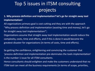 #TFT14 Kiran Pabbathi, Top 5 issues in ITSM consulting