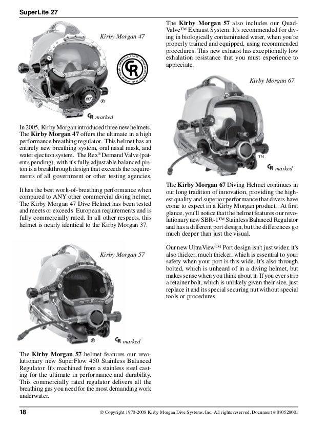 Kirby superlite_27_dive_helmet_manual